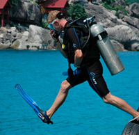 Take the plundge during your scuba instructor training course with us